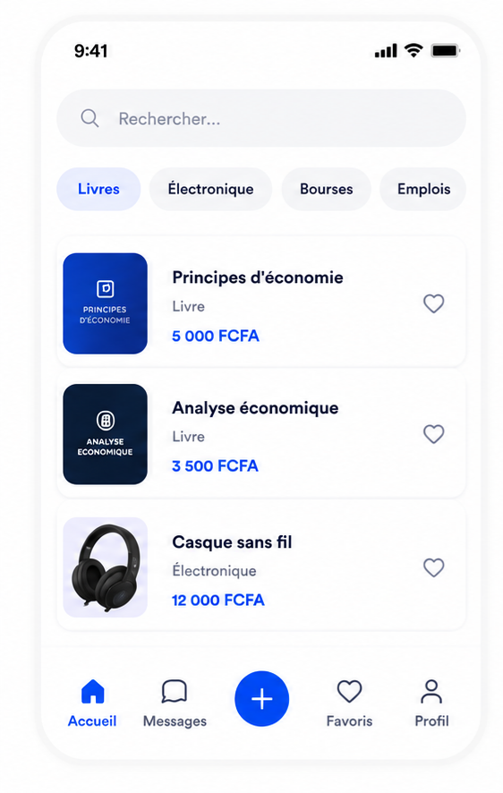 Recherche d'un livre dans l'application BELA